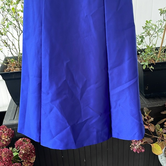 Adrianna Papell - Sleeveless Mikado Fit and Flare Midi Dress - Neptune 8 - Picture 5 of 15